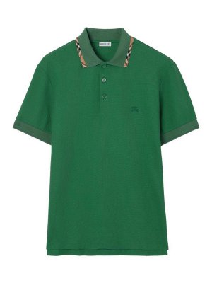 BURBERRY: polo shirts - Logo Cotton Polo Shirt