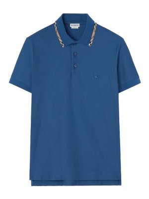 BURBERRY: polo shirts - Logo Cotton Polo Shirt