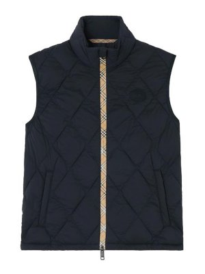 BURBERRY: ダウン・ハイテクジャケット - ダウンジャケット - ダークブルー