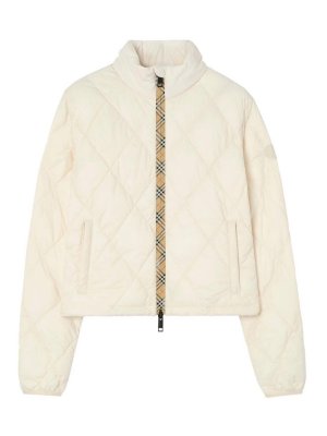 BURBERRY: Kurze Daunenjacken - Daunenjacke - Weiß