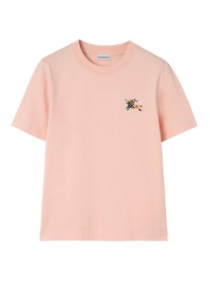 BURBERRY: t-shirts - Logo Cotton T-Shirt