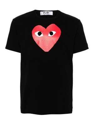 COMME DES GARCONS: t-shirts - Red Heart Cotton T-Shirt