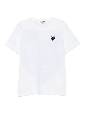 COMME DES GARCONS: t-shirt - T-shirt in cotone con cuore nero