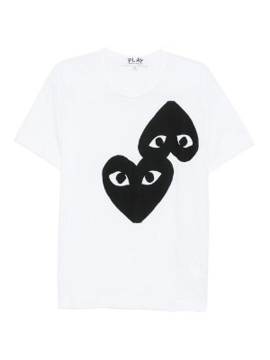 COMME DES GARCONS: t-shirts - Black Heart Cotton T-Shirt