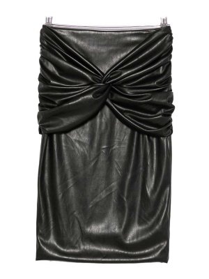 ELISABETTA FRANCHI: Knee length skirts & Midi - Faux Leather Midi Skirt