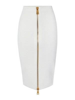 ELISABETTA FRANCHI: Knee length skirts & Midi - Zipped Midi Skirt