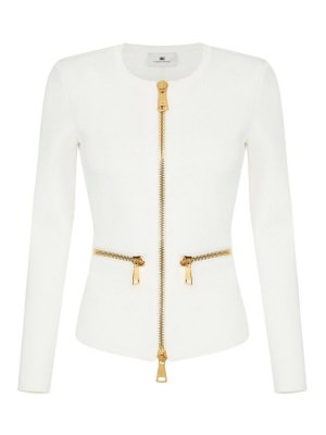 ELISABETTA FRANCHI: cardigans - Zipped Cardigan