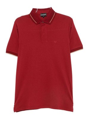EMPORIO ARMANI: polo shirts - Logo Cotton Polo Shirt