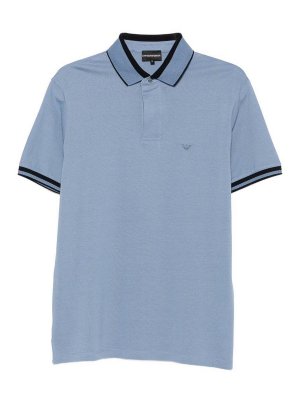 EMPORIO ARMANI: polo shirts - Logo Cotton Polo Shirt