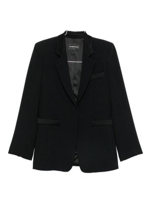 EMPORIO ARMANI: blazers - Single-Breasted Blazer Jacket