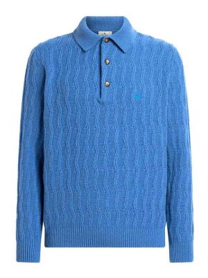ETRO: polo shirts - Cashmere Polo Shirt
