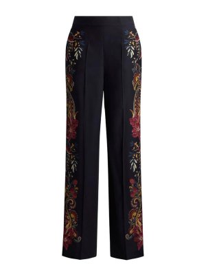 ETRO: casual trousers - Silk Trousers