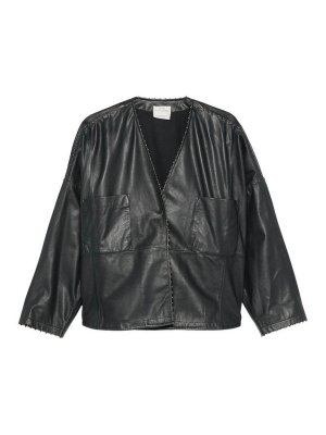 FORTE FORTE: cappotti in pelle - Giacca kimono in pelle