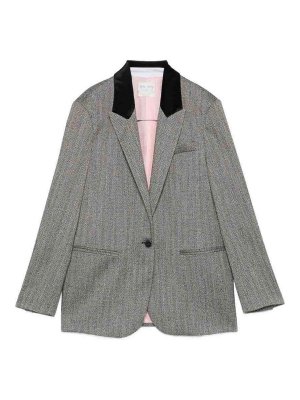 FORTE FORTE: blazers - Single-Breasted Blazer Jacket