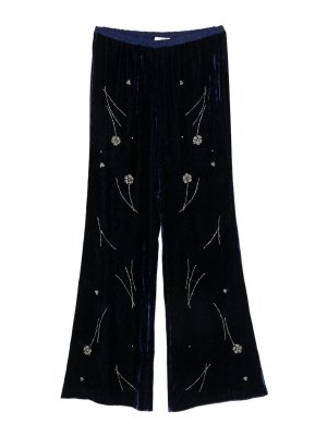 FORTE FORTE: Pantalones casual - Pantalón Casual - Azul Oscuro