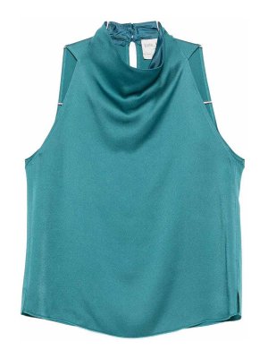 FORTE FORTE: Tops & Tank tops - Satin Turtle-Neck Top