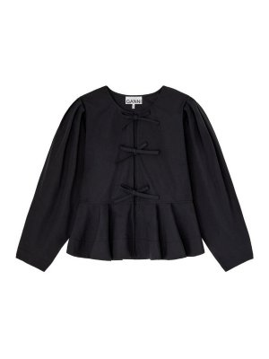 GANNI: blouses - Organic Cotton Blouse