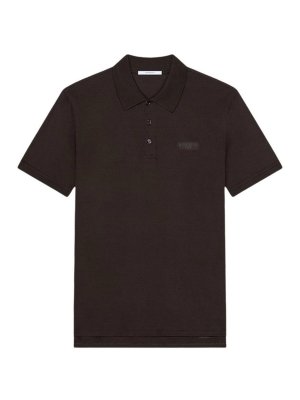 GIVENCHY: polo shirts - Logo Cotton Polo Shirt