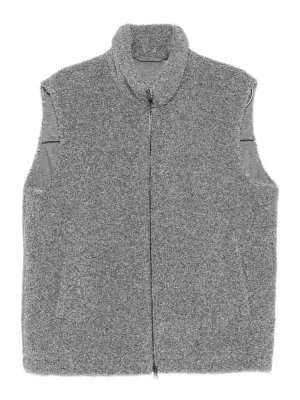 HERNO: vests - Flannel Zipped Vest