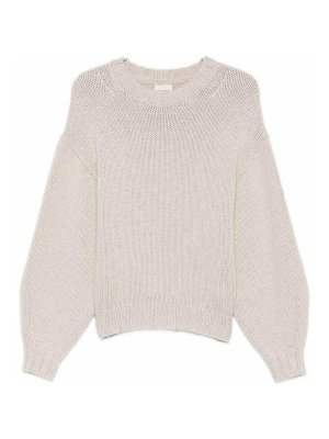 KHAITE: Strickpullover mit Rundhalsausschnitt - Rundhalspullover - Beige