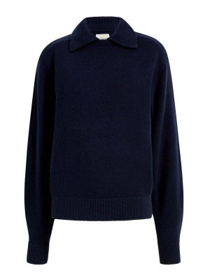 KHAITE: Strickpullover mit Rundhalsausschnitt - Rundhalspullover - Dunkelblau