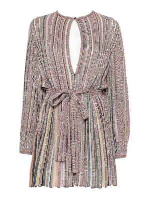 MISSONI: abiti corti - Abito corto con motivo a zig-zag