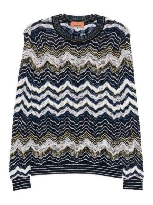 MISSONI: crew necks - Zig Zag Motif Wool Sweater