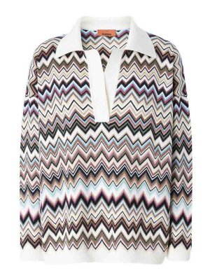 MISSONI: polo - Polo con motivo a zig-zag