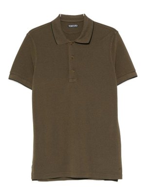 TOM FORD: polo shirts - Piquet Cotton Polo Shirt