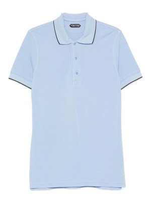 TOM FORD: polo - Polo in piquet di cotone