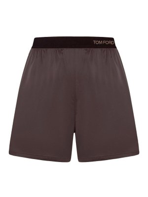 TOM FORD: pantaloni shorts - Pantaloncini da pigiama in seta