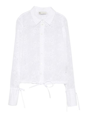 TORY BURCH: blouses - Eyelet Cotton Blouse