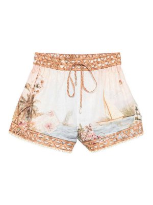ZIMMERMANN: pantaloni shorts - Pantaloncini di lino Mahon