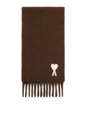 AMI PARIS: scarves - Ami De Coeur Wool Scarf