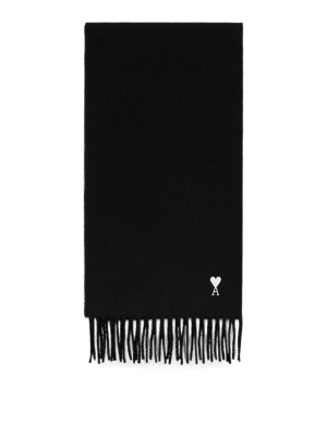 AMI PARIS: scarves - Ami De Coeur Wool Scarf