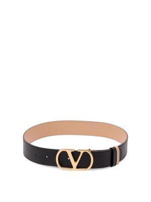 VALENTINO GARAVANI: belts - Vlogo Signature Leather Belt