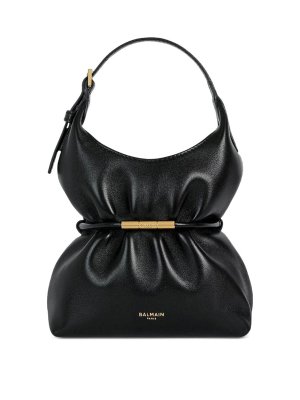 Balmain: totes bags - Sphynx Mini Leather Handbag