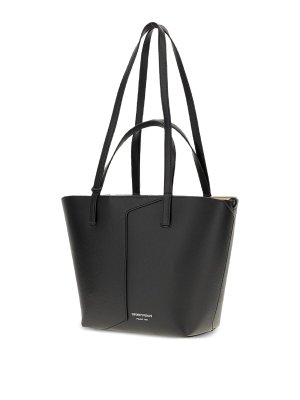 EMPORIO ARMANI: totes bags - Small Leather Tote Bag