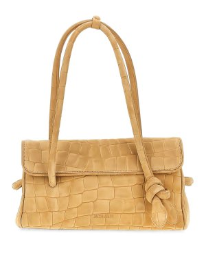 JACQUEMUS: shopper - Borsa a mano lunga in pelle Le Turismo