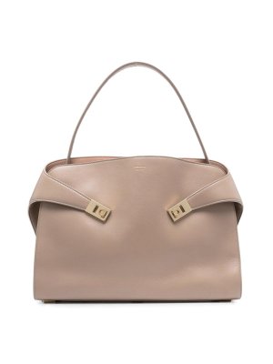 SALVATORE FERRAGAMO: shoulder bags - Hug Medium Leather Shoulder Bag
