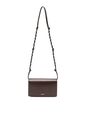 JIL SANDER: pochette - Portafoglio in pelle Tangle con catena