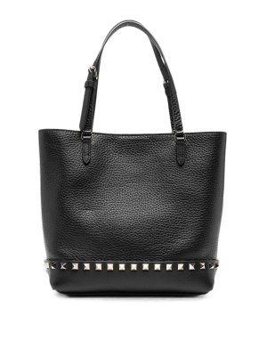 VALENTINO GARAVANI: totes bags - Rockstud Small Leather Tote