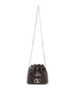VALENTINO GARAVANI: pochette - Mini borsa in pelle con firma Vlogo