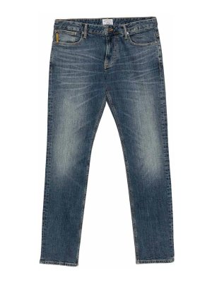 EMPORIO ARMANI: jeans dritti, a sigaretta - Jeans in denim di cotone