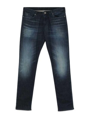 EMPORIO ARMANI: straight leg jeans - Slim Denim Cotton Jeans