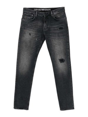 EMPORIO ARMANI: Straight Leg Jeans - Straight Leg Jeans - Schwarz