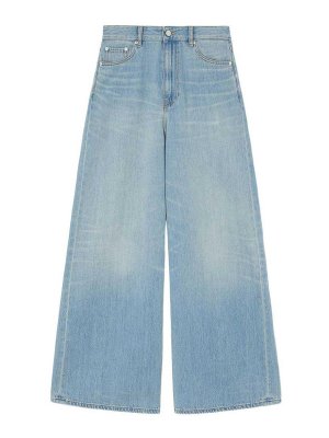 GANNI: Jeans Rectos - Vaqueros Rectos - Azul Claro