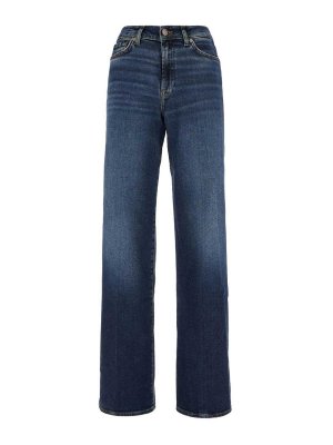 7 FOR ALL MANKIND: ストレートジーンズ - ストレートジーンズ - ブルー