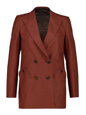 BLAZÉ MILANO: blazers - Pae Double-Breasted Wool And Cashmere Er