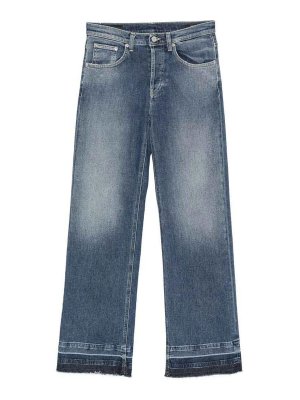 DONDUP: jeans dritti, a sigaretta - Jeans in denim a gamba larga Blue Jacklyn